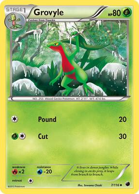 Grovyle card from Plasma Freeze