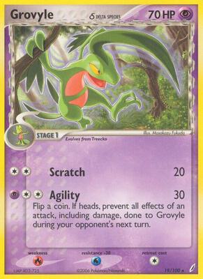 Grovyle (Delta Species) card from EX Crystal Guardians