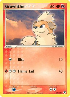 Growlithe card from EX FireRed & LeafGreen