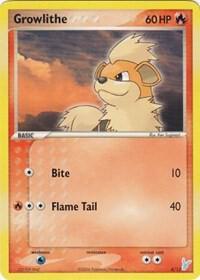 Growlithe card from EX Trainer Kit 2: Plusle & Minun