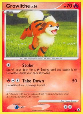 Growlithe card from Rising Rivals