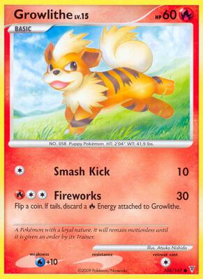 Growlithe card from Supreme Victors