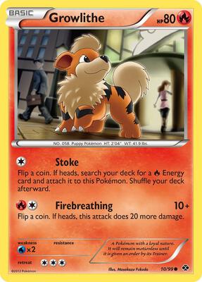 Growlithe (10) card from Next Destinies