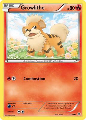 Growlithe (11) card from Next Destinies