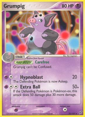 Grumpig card from EX Deoxys