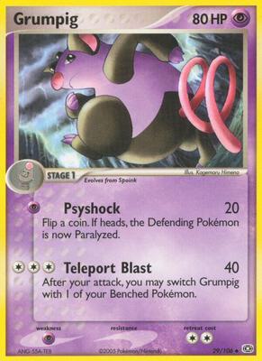 Grumpig - 029/106 card from EX Emerald