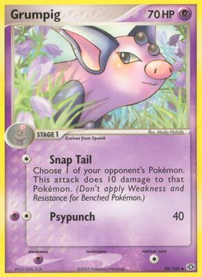 Grumpig - 030/106 card from EX Emerald