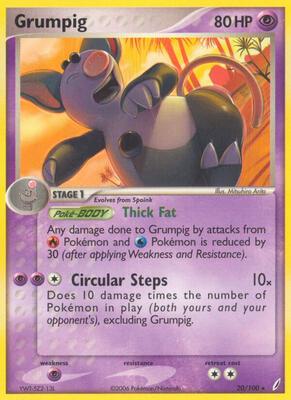 Grumpig card from EX Crystal Guardians