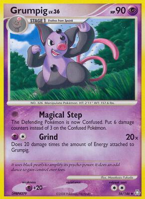 Grumpig card from Legends Awakened