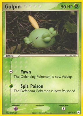 Gulpin card from EX Hidden Legends