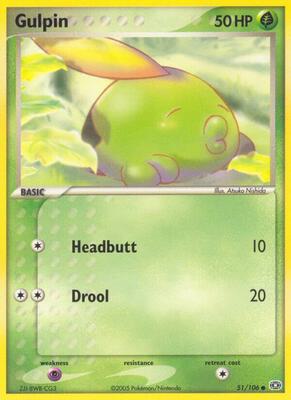 Gulpin card from EX Emerald