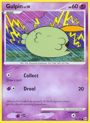 Gulpin (66) card from Arceus