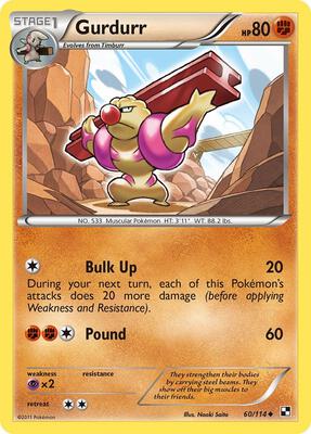 Gurdurr card from Black and White