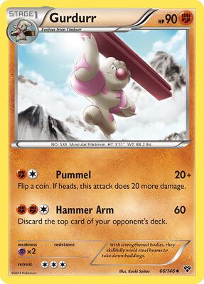 Gurdurr card from XY Base Set