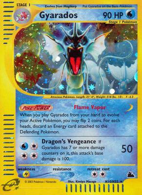 Gyarados (H10) card from Skyridge