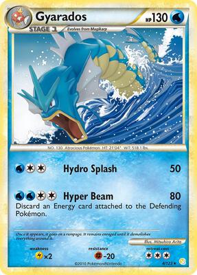 Gyarados card from HeartGold SoulSilver