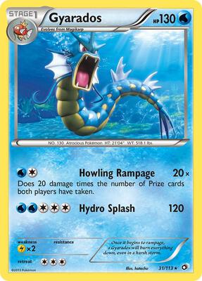 Gyarados card from Legendary Treasures
