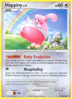 Happiny card from Platinum