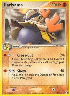 Hariyama card from EX Emerald