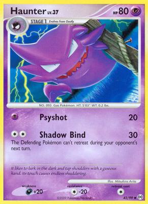 Haunter (42) card from Arceus