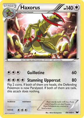 Haxorus card from Dark Explorers