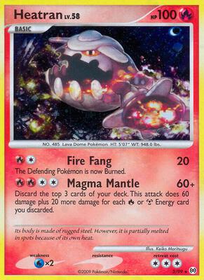 Heatran card from Arceus