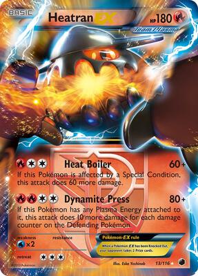 Heatran EX (Team Plasma) card from Plasma Freeze