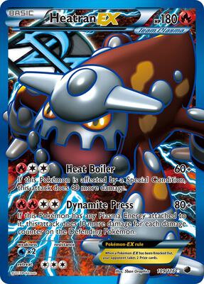 Heatran EX (Team Plasma) (Full Art) card from Plasma Freeze
