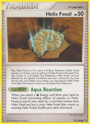 Helix Fossil card from Majestic Dawn