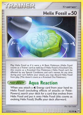Helix Fossil card from Arceus