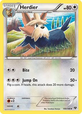 Herdier card from XY Base Set