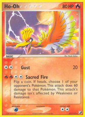 Ho-Oh card from EX Unseen Forces