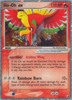 Ho-Oh ex card from EX Unseen Forces