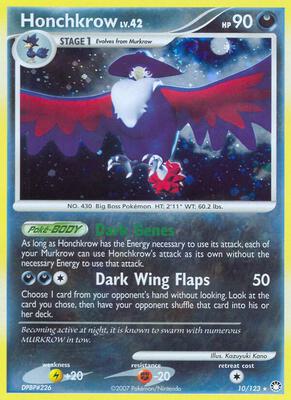 Honchkrow card from Mysterious Treasures