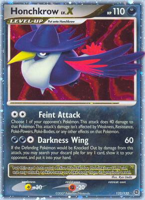 Honchkrow LV.X card from Secret Wonders