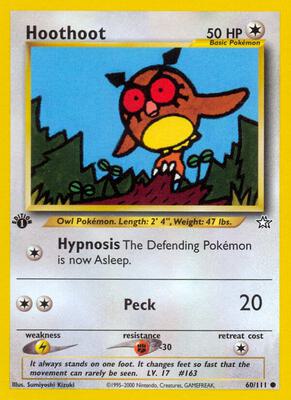Hoothoot card from Neo Genesis