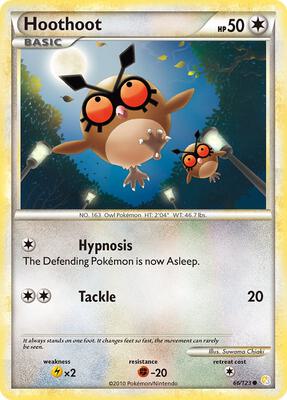 Hoothoot card from HeartGold SoulSilver