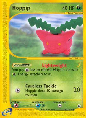 Hoppip card from Aquapolis