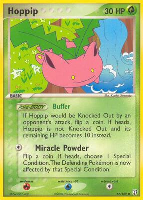 Hoppip card from EX Team Rocket Returns