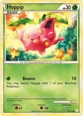 Hoppip card from HeartGold SoulSilver