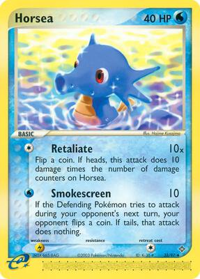 Horsea - 33/97 card from EX Dragon