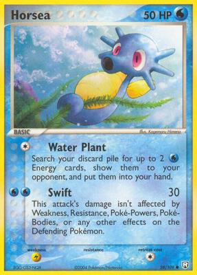 Horsea card from EX Team Rocket Returns