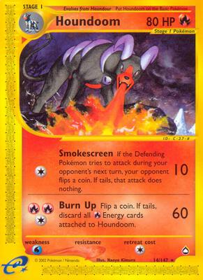 Houndoom (14) card from Aquapolis