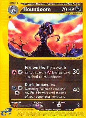 Houndoom (15) card from Aquapolis