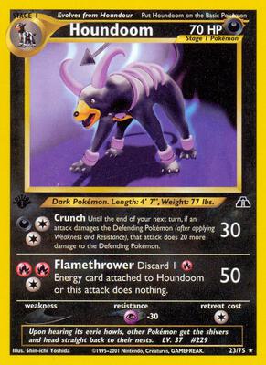 Houndoom (23) card from Neo Discovery