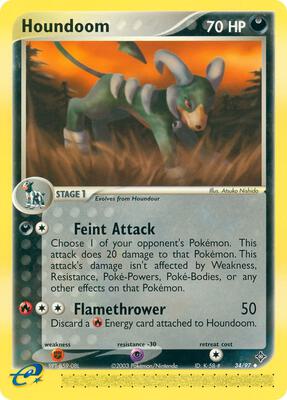 Houndoom card from EX Dragon