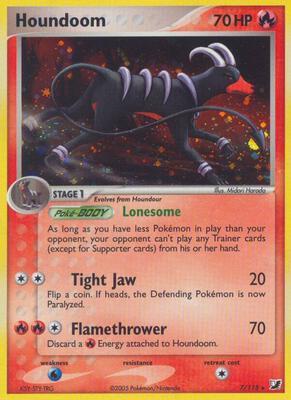 Houndoom card from EX Unseen Forces