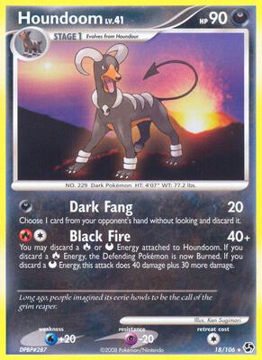 Houndoom card from Great Encounters