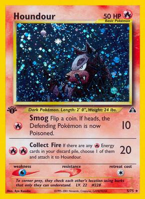 Houndour (5) card from Neo Discovery