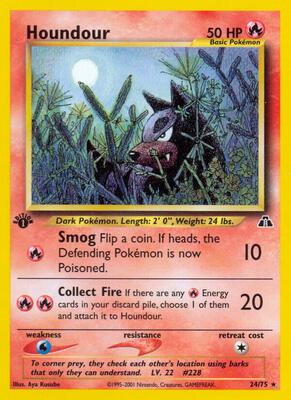 Houndour (24) card from Neo Discovery